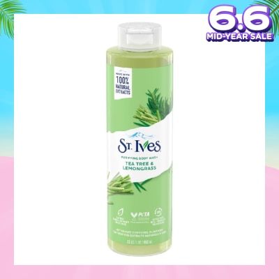 ST IVES Purifying Body Wash Tea Tree And Lemongrass (100% Natural Tea Tree And Lemongrass Extracts) 650ml