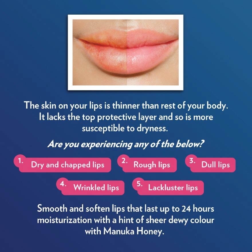 Lip Care Colour And Care Blooming Pink (24 Hrs Of Moisturization And A Hint Of Natural Colour With Manuka Honey) 3g