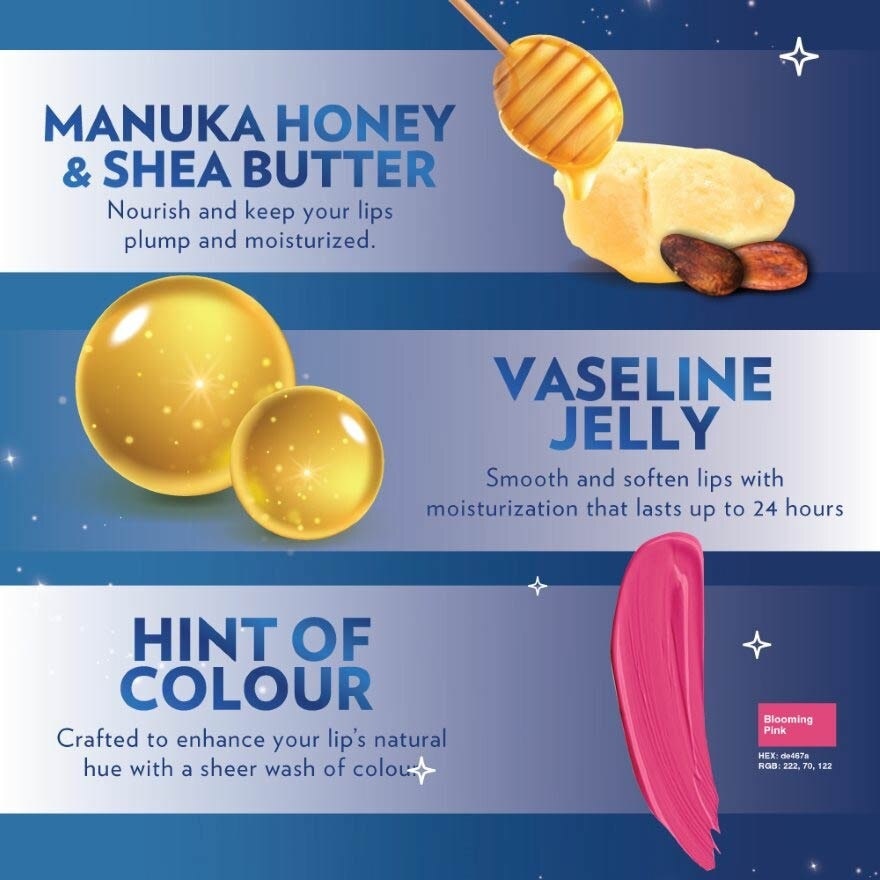 Lip Care Colour And Care Blooming Pink (24 Hrs Of Moisturization And A Hint Of Natural Colour With Manuka Honey) 3g