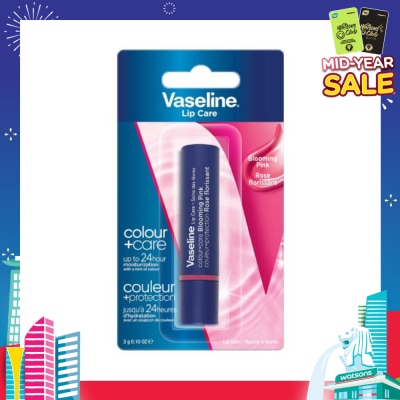 VASELINE Lip Care Colour And Care Blooming Pink (24 Hrs Of Moisturization And A Hint Of Natural Colour With Manuka Honey) 3g