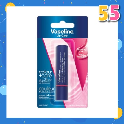 VASELINE Lip Care Colour And Care Blooming Pink (24 Hrs Of Moisturization And A Hint Of Natural Colour With Manuka Honey) 3g