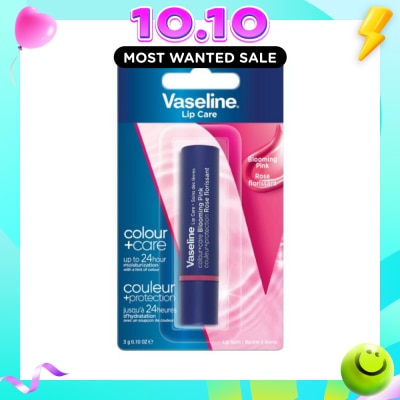 VASELINE Lip Care Colour And Care Blooming Pink (24 Hrs Of Moisturization And A Hint Of Natural Colour With Manuka Honey) 3g image