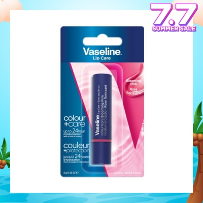 VASELINE Lip Care Colour And Care Blooming Pink (24 Hrs Of Moisturization And A Hint Of Natural Colour With Manuka Honey) 3g