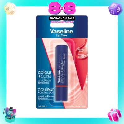 VASELINE - Lip Care Colour And Care Kissing Red (24Hrs Of Moisturization And A Hint Of Natural Colour With Manuka Honey) 3g