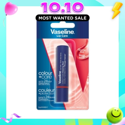 VASELINE Lip Care Colour And Care Kissing Red (24Hrs Of Moisturization And A Hint Of Natural Colour With Manuka Honey) 3g image