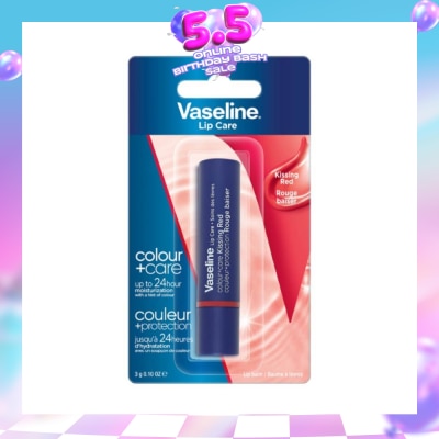 VASELINE - Lip Care Colour And Care Kissing Red (24Hrs Of Moisturization And A Hint Of Natural Colour With Manuka Honey) 3g