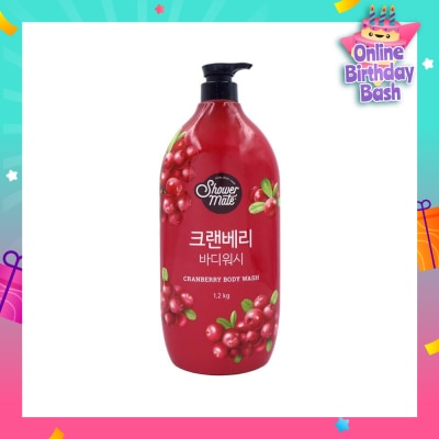 SHOWERMATE Cranberry Body Wash (Long Lasting Scent, Clean And Moist Skin With Rich And Creamy Foam) 1.2Kg