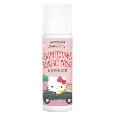 WATSONS Hello Kitty Disinfectant Surface Spray Blushing Blossom (Effectively Eliminate Up To 99.9999% Of Germs And Odour Causing Bacteria And Fungi, Including Mould And Mildew) 85ml