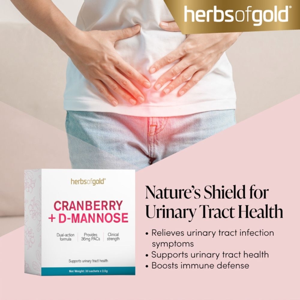 Cranberry+D-Mannose Fast-Melt Powder Sachets for Urinary Tract Health 30s x 2.5g