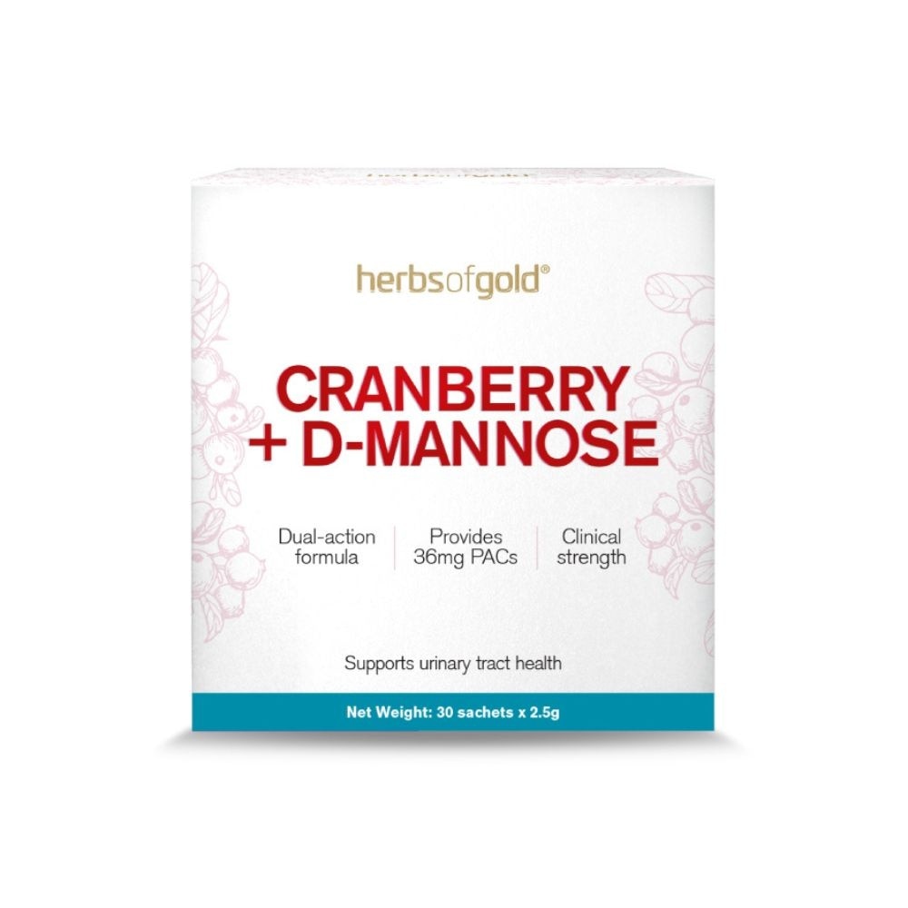 Cranberry+D-Mannose Fast-Melt Powder Sachets for Urinary Tract Health 30s x 2.5g