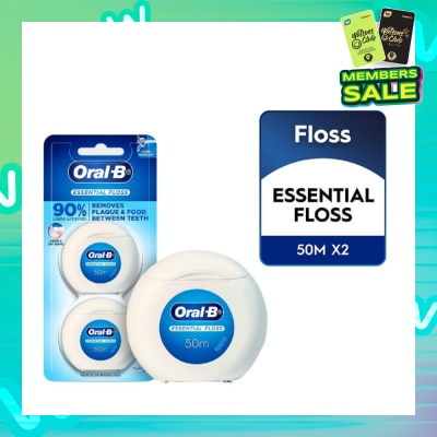 ORAL-B Oral-B EssentialFloss Waxed Dental Floss 50m x2