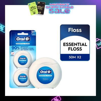 ORAL-B Oral-B EssentialFloss Waxed Dental Floss 50m x2