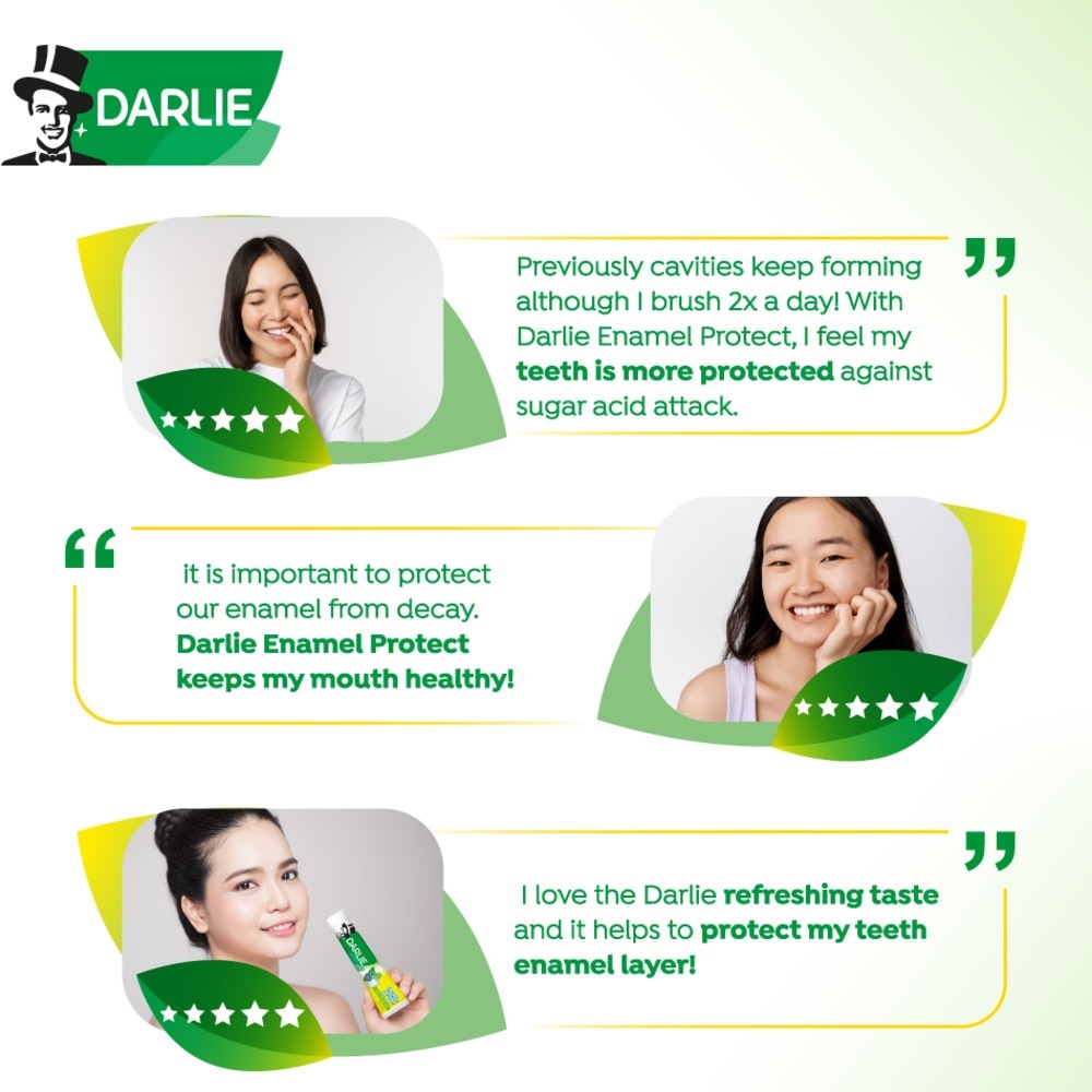 Double Action Enamel Protect Freshness Toothpaste Mild Mint  200g