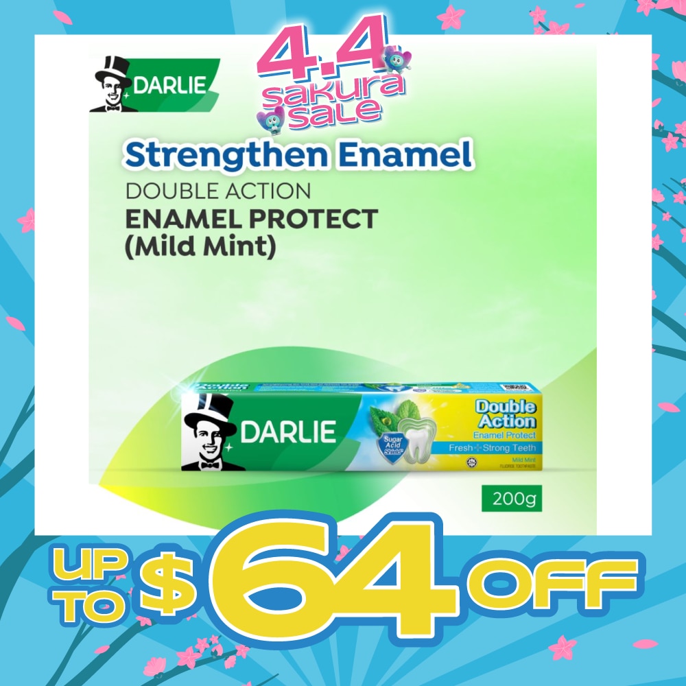 Double Action Enamel Protect Freshness Toothpaste Mild Mint 200g