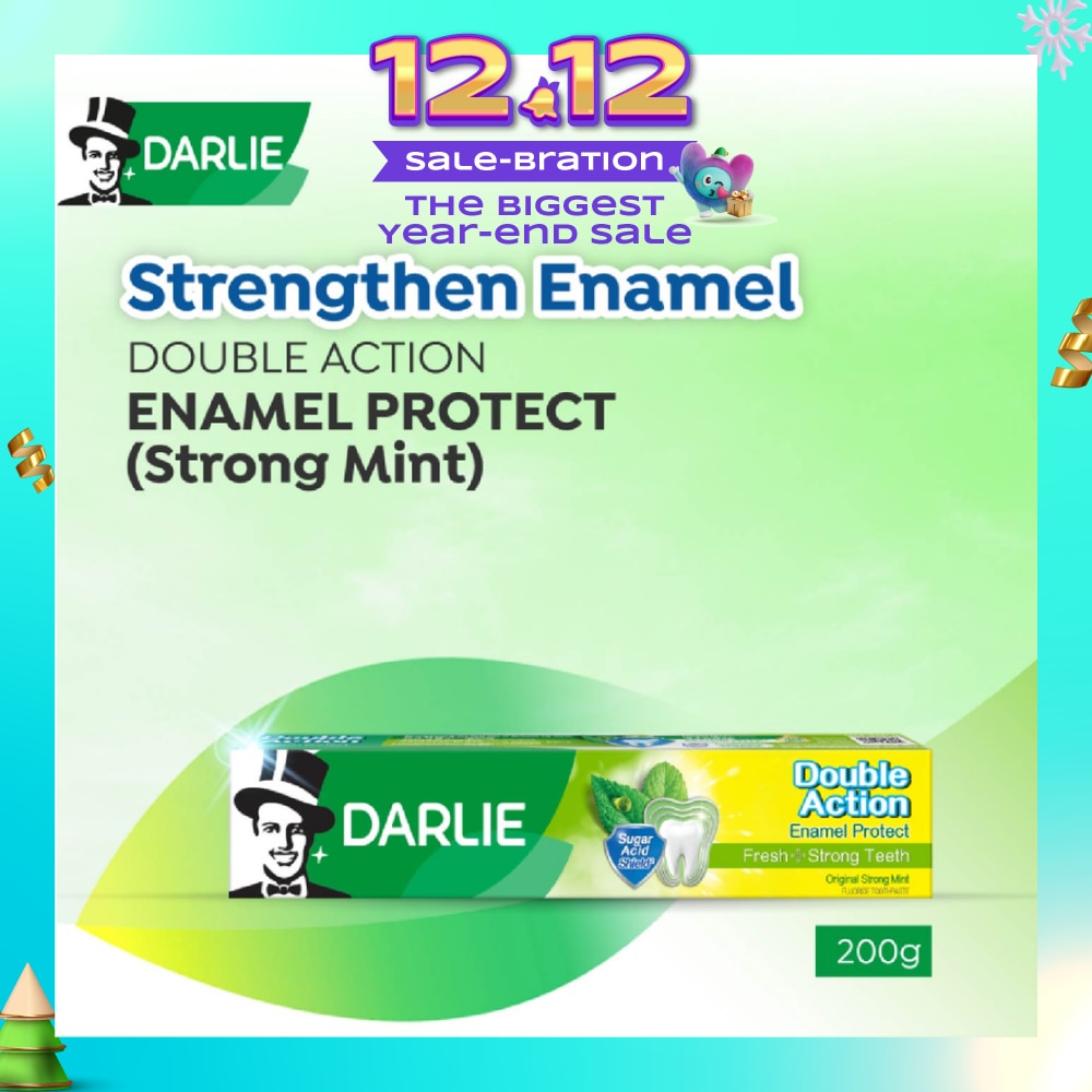 Double Action Enamel Protect Toothpaste Original Strong Mint (Strengthen Your Enamel) 200g