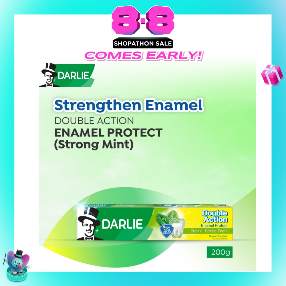 Double Action Enamel Protect Strong Mint Freshness Toothpaste 200g