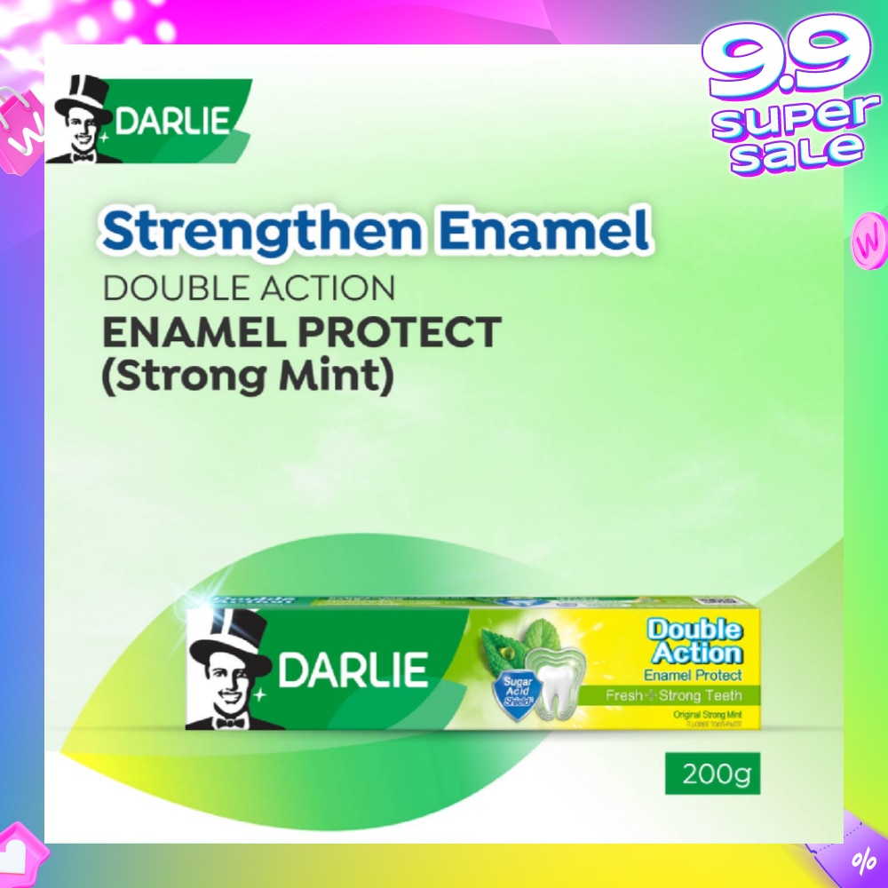 Double Action Enamel Protect Toothpaste Original Strong Mint (Strengthen Your Enamel) 200g