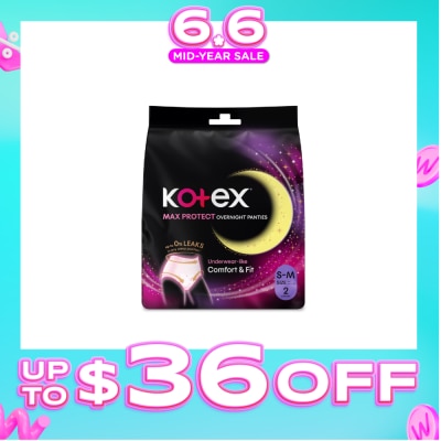 KOTEX - Overnight Panties Sleepwell 360° Anti Leakage Protection Size S-M 2s