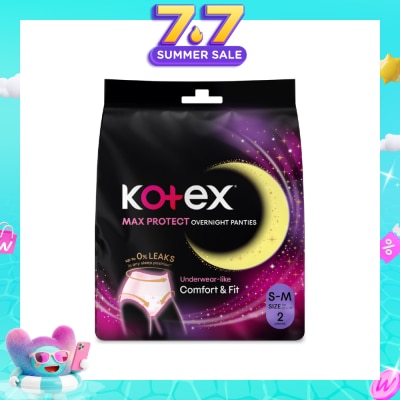 KOTEX - Overnight Panties Sleepwell 360° Anti Leakage Protection Size S-M 2s