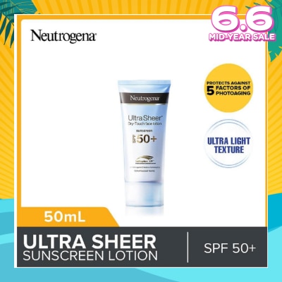 NEUTROGENA Ultra Sheer Face Lotion SPF50 For Sun Protection 50ml