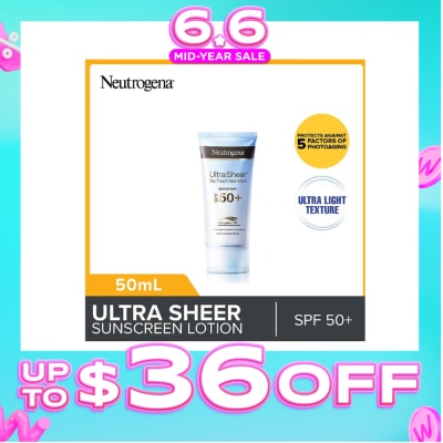 NEUTROGENA - Ultra Sheer Face Lotion SPF50 For Sun Protection 50ml