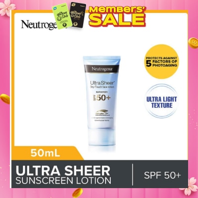 NEUTROGENA Ultra Sheer Face Lotion SPF50 For Sun Protection 50ml