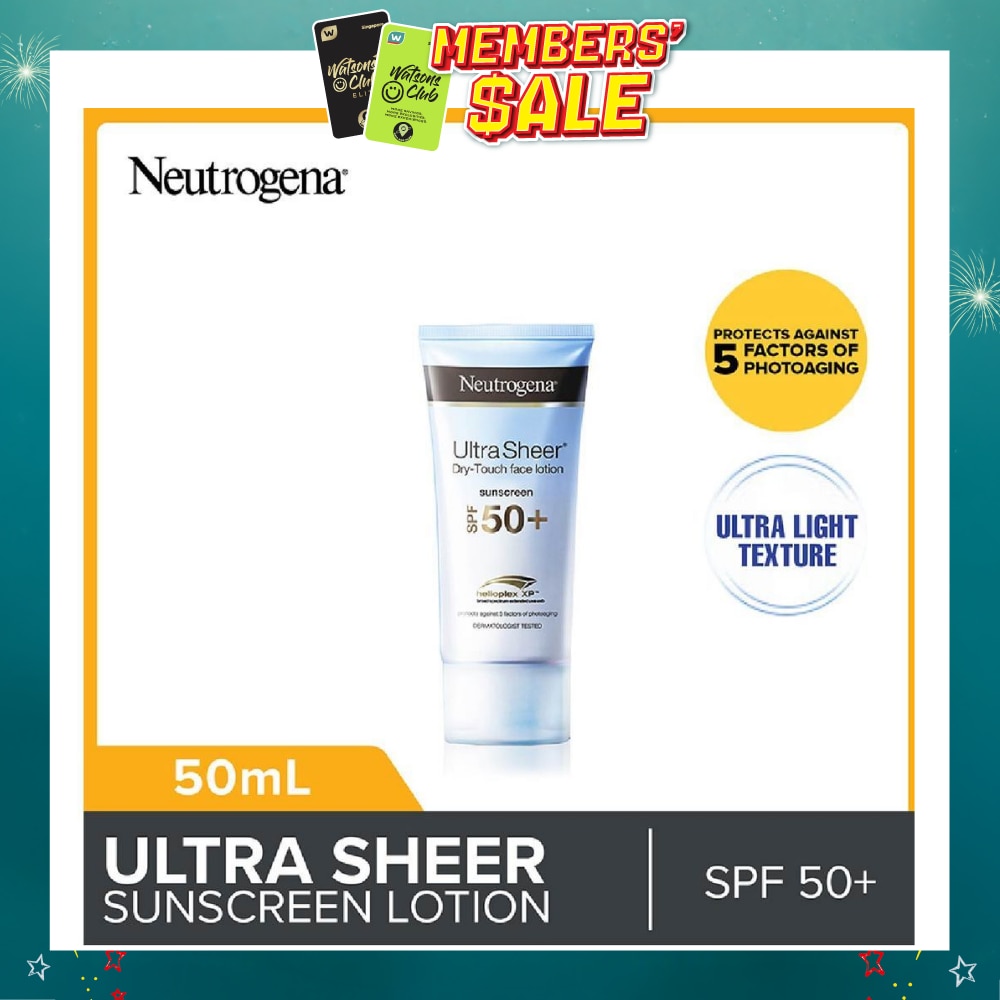 Ultra Sheer Face Lotion SPF50 For Sun Protection 50ml