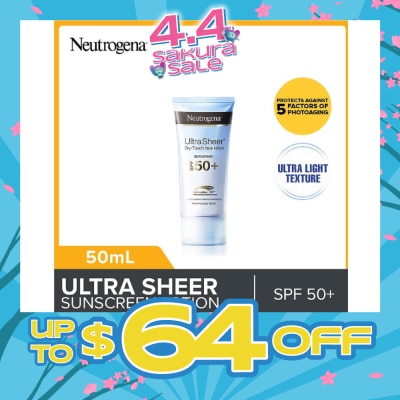 NEUTROGENA - Ultra Sheer Face Lotion SPF50 For Sun Protection 50ml