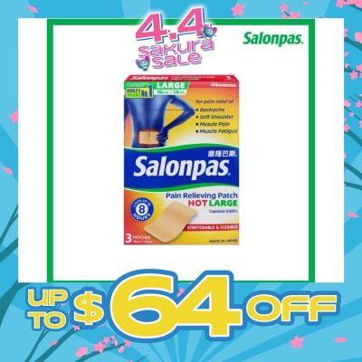 SALONPAS® - Pain Relieving Patch HOT Large 3s