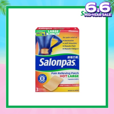 SALONPAS® Pain Relieving Patch HOT Large 3s