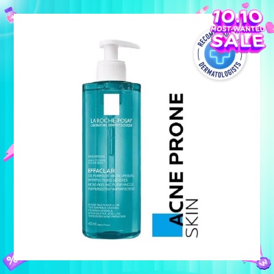 LA ROCHE-POSAY Effaclar Micropeeling Gel Cleanser (with Salicylic Acid for Face & Body Acne-Prone Skin) 400ml