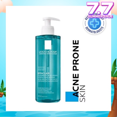 LA ROCHE-POSAY Effaclar Micropeeling Gel Cleanser (with Salicylic Acid for Face & Body Acne-Prone Skin) 400ml
