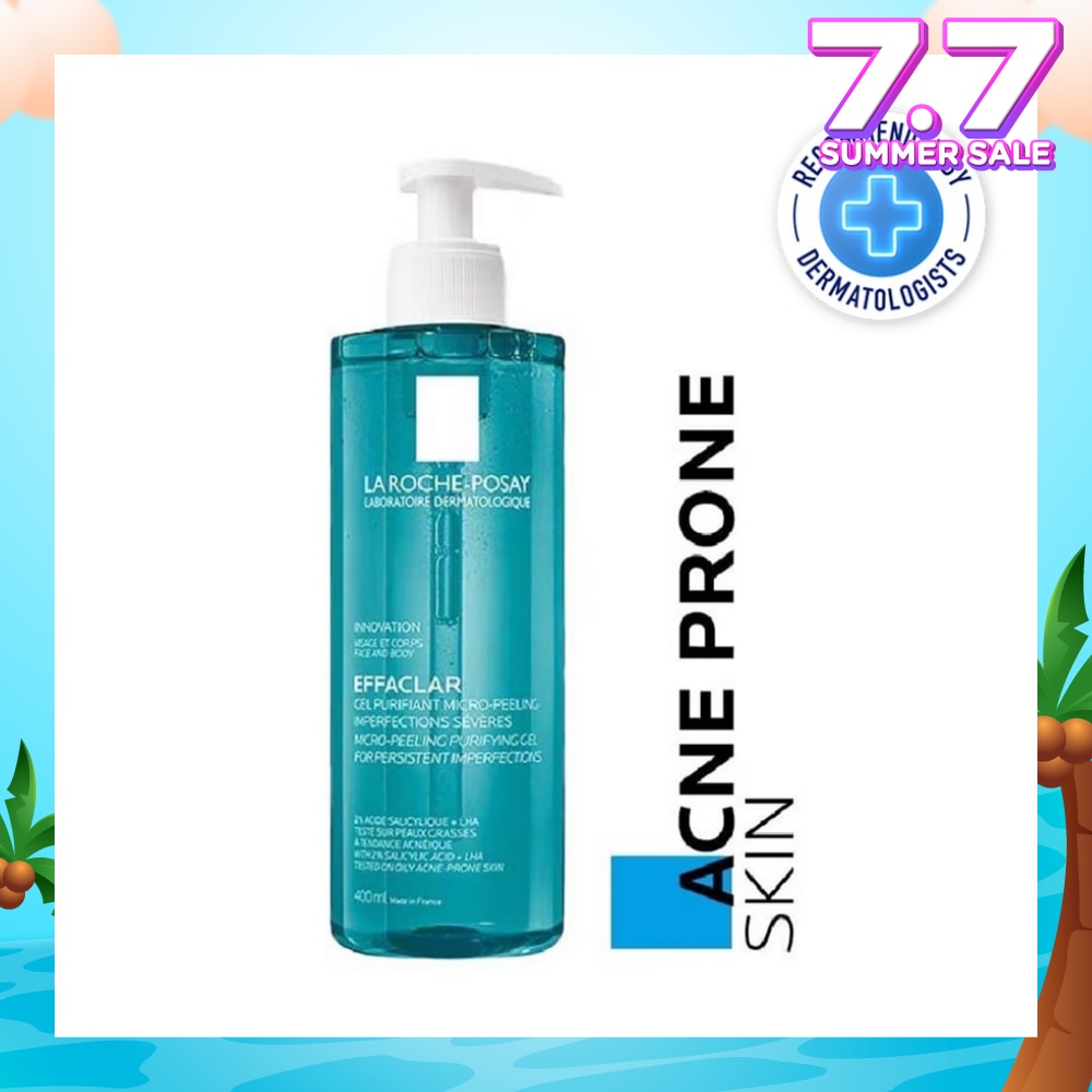 Effaclar Micropeeling Gel Cleanser (with Salicylic Acid for Face & Body Acne-Prone Skin) 400ml