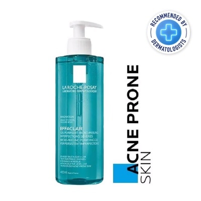 LA ROCHE-POSAY Effaclar Micropeeling Gel Cleanser (with Salicylic Acid for Face & Body Acne-Prone Skin) 400ml