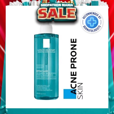 LA ROCHE-POSAY - Effaclar Micropeeling Gel Cleanser (with Salicylic Acid for Face & Body Acne-Prone Skin) 400ml