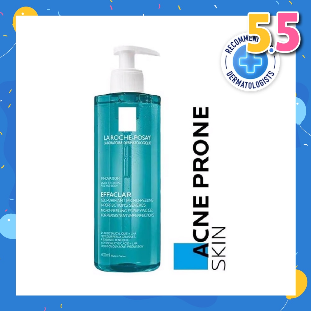 Effaclar Micropeeling Gel Cleanser (with Salicylic Acid for Face & Body Acne-Prone Skin) 400ml