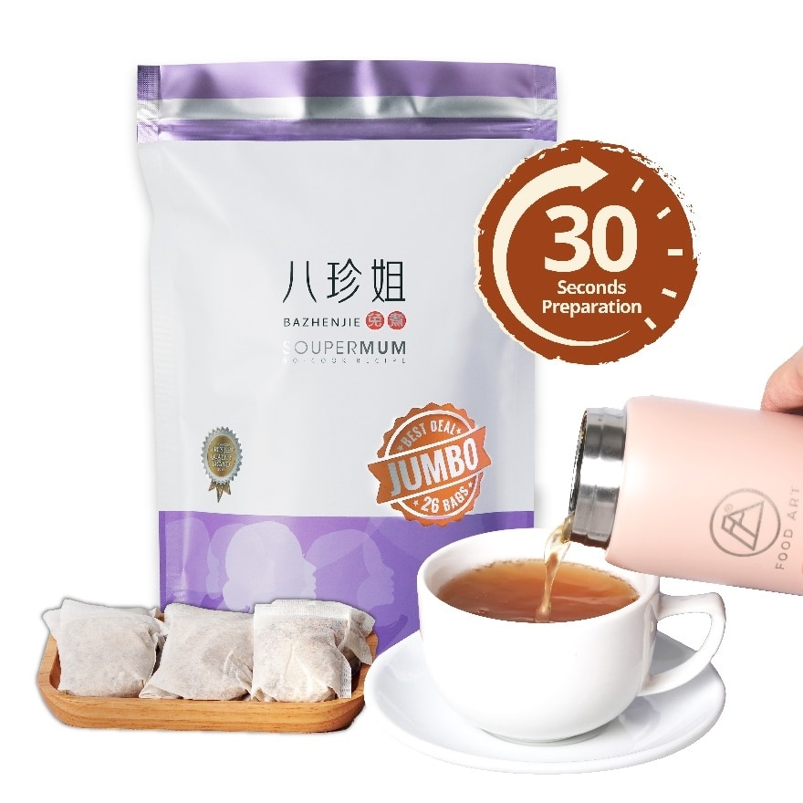 Soupermum Ba Zen Jie No-Cook Jumbo Sachet (For Regulate Menstrual Flow) 26s