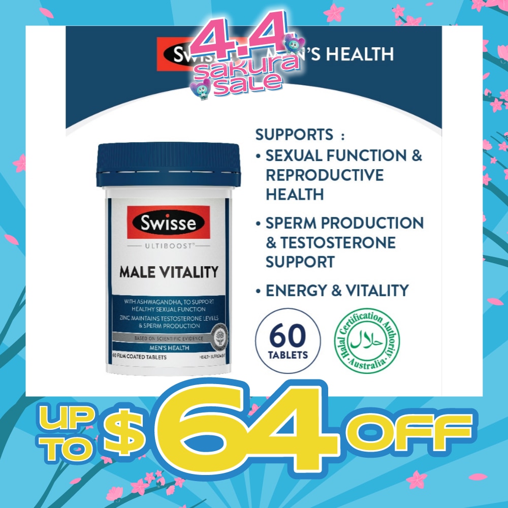 Male Vitality (Support Healthy Male Sexual Function, Vitality And Reproductive System) 60s