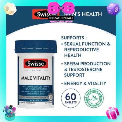 SWISSE - Male Vitality (Support Healthy Male Sexual Function, Vitality And Reproductive System) 60s