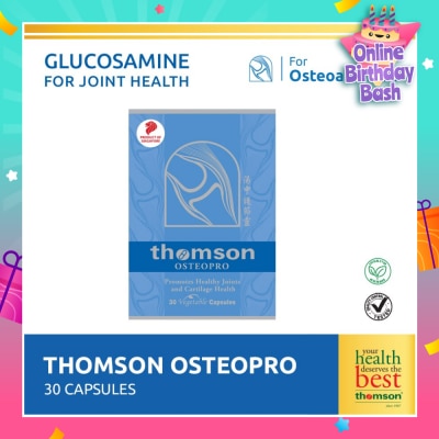 THOMSON Osterpro, Fully Reacted Glucosamine Sulfate To Support Healthy Joints And Cartilage (Vegetarian Safe) 30s