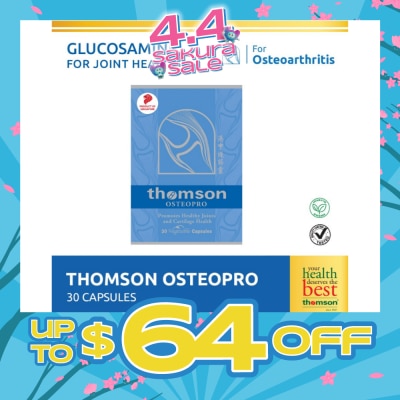 THOMSON - Osterpro, Fully Reacted Glucosamine Sulfate To Support Healthy Joints And Cartilage (Vegetarian Safe) 30s