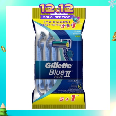 GILLETTE BlueII Plus Disposable Razor 5+1s