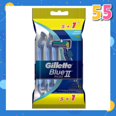 GILLETTE BlueII Plus Disposable Razor 5+1s