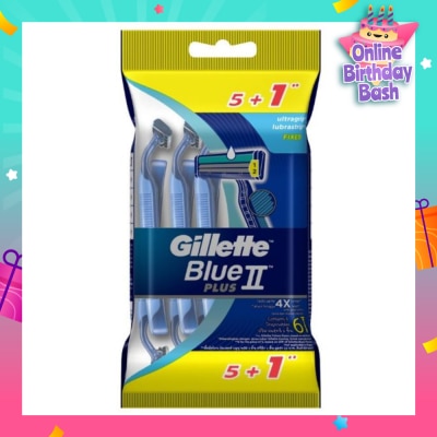GILLETTE BlueII Plus Disposable Razor 5+1s