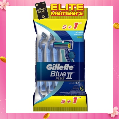 GILLETTE BlueII Plus Disposable Razor 5+1s