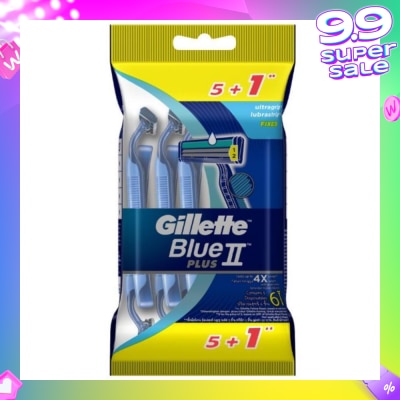 GILLETTE BlueII Plus Disposable Razor 5+1s