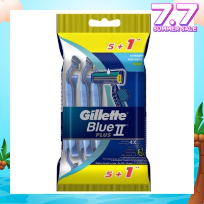 GILLETTE BlueII Plus Disposable Razor 5+1s