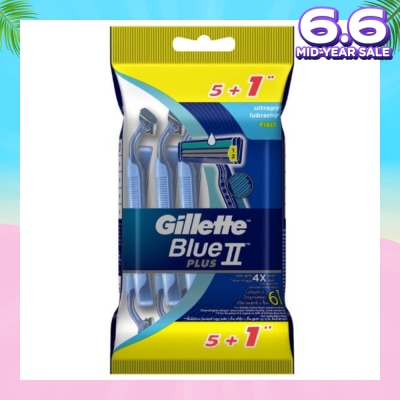 GILLETTE BlueII Plus Disposable Razor 5+1s