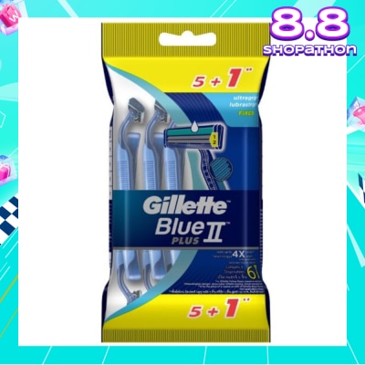 GILLETTE BlueII Plus Disposable Razor 5+1s