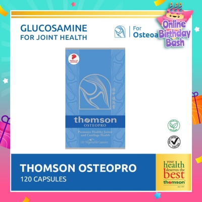 THOMSON Osterpro (Fully Reacted Glucosamine Sulfate To Support Healthy Joints And Cartilage, Vegetarian Safe) 120s